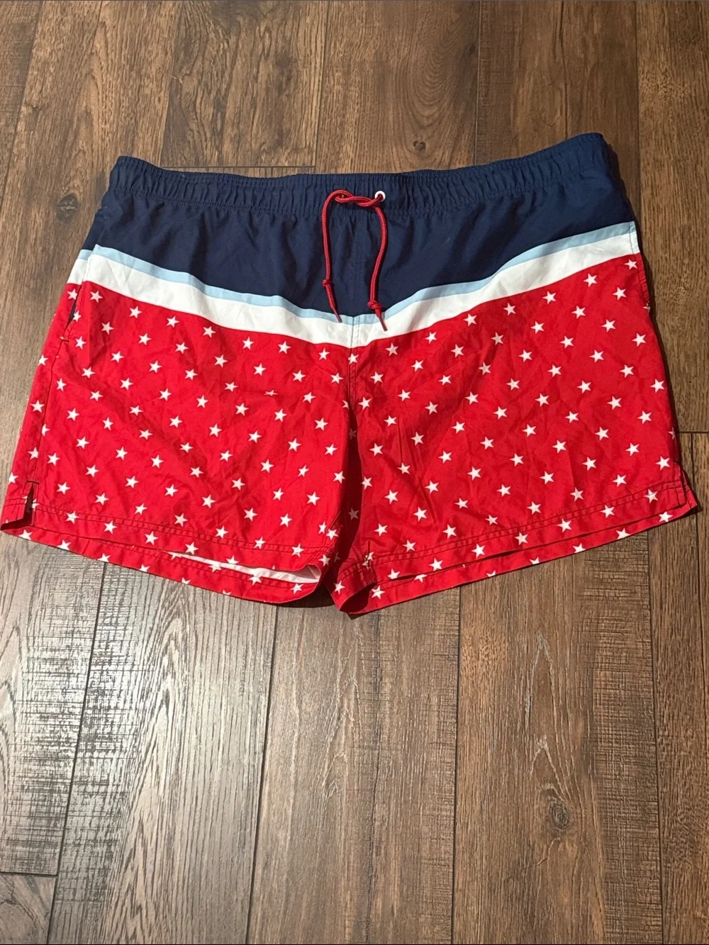 George above the knee Men's Red Polka Dot Swim Short Navy New size 3XL 48-50